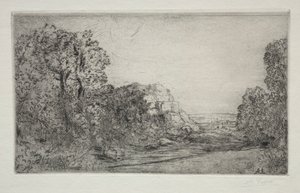Krajobraz: wschód słońca autorstwa Alphonse Legros