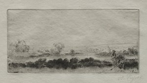 Krajobraz z Beat-bogiem: Na bagnach. autorstwa Alphonse Legros