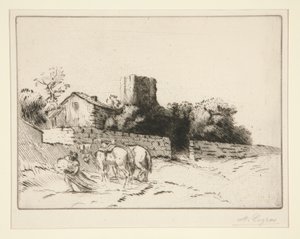 Le mur du presbytere (Ściana plebania) autorstwa Alphonse Legros