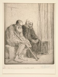 Dwóch żebraków (dwóch żebraków) autorstwa Alphonse Legros