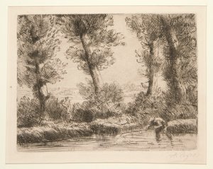 Les bords de la Liane (Nabrzeża Liane) autorstwa Alphonse Legros