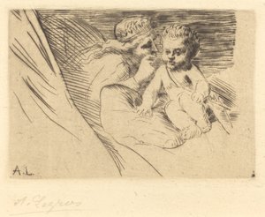 Mab i Kupidyn Mab et Cupidon. autorstwa Alphonse Legros