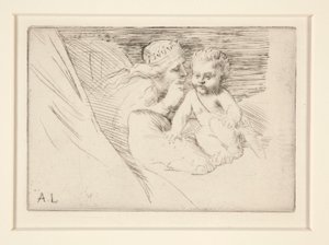 Mab et Cupidon (Mab i Kupidyn) autorstwa Alphonse Legros