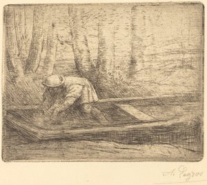 Człowiek w Punt. autorstwa Alphonse Legros