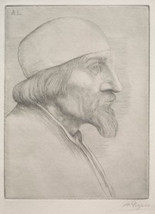 Mężczyzna w jarmułce autorstwa Alphonse Legros