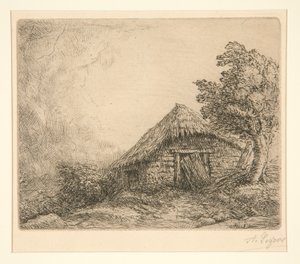 Domek na wzgórzu autorstwa Alphonse Legros