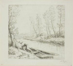 Poranek na rzece autorstwa Alphonse Legros