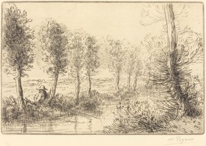 W pobliżu młyna (Pres du moulin) autorstwa Alphonse Legros