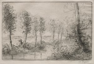W pobliżu młyna. autorstwa Alphonse Legros