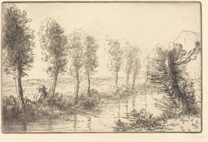 W pobliżu młyna Pres du Moulin. autorstwa Alphonse Legros