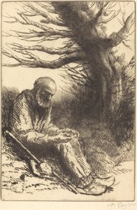 Stary człowiek, Stare Drzewo autorstwa Alphonse Legros