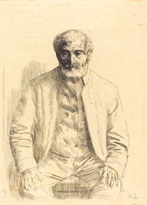 Siedzący staruszek (Asystent Vieillarda) autorstwa Alphonse Legros