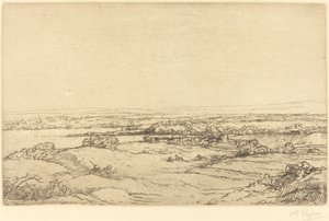 Równina w pobliżu jeziora autorstwa Alphonse Legros