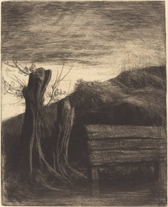 Pollard Willows Les saules tetards. autorstwa Alphonse Legros