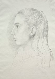 Portret panny Nory E. Legros autorstwa Alphonse Legros