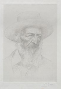 Portret Alfreda Lorda Tennysona. autorstwa Alphonse Legros