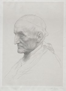 Portret kardynała Manninga (druga płyta) autorstwa Alphonse Legros