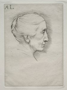 Portret Mme. Pierwsza płyta Emily Hughes. autorstwa Alphonse Legros