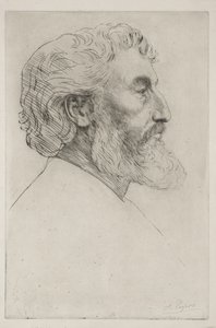Portret Sir Fredericka Leightona (Pierwsza płyta) autorstwa Alphonse Legros