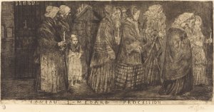 Procesja w Grobie św. Medarda autorstwa Alphonse Legros