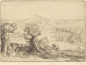 Pamięć o dolinie w Burgundii autorstwa Alphonse Legros