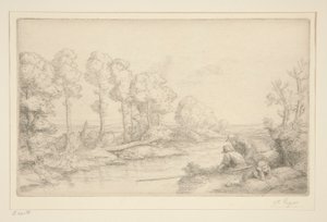 Odpocznij nad rzeką autorstwa Alphonse Legros