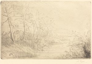 Brzeg rzeki (Bord de la riviere) autorstwa Alphonse Legros