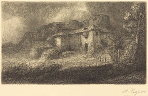 Ruiny zamku autorstwa Alphonse Legros