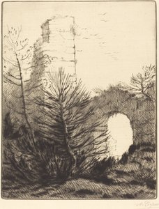 Ruiny klasztoru Les ruines du monastere. autorstwa Alphonse Legros