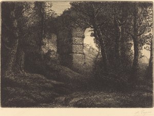 Ruiny starożytnego akweduktu autorstwa Alphonse Legros
