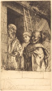 Św. Piotr i św. Paweł u drzwi Bonhomme Misere Saint-Pierre et Saint.... autorstwa Alphonse Legros
