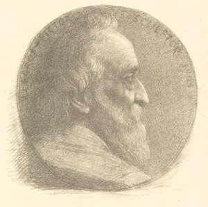 Autoportret, Medalion, nr 1, 9 płyta autorstwa Alphonse Legros