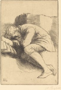 Śpiący Śpiący. autorstwa Alphonse Legros