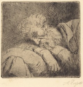 Śpiący żebrak Śpiący żebrak. autorstwa Alphonse Legros