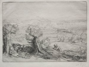 Pamiątka z doliny w Burgundii autorstwa Alphonse Legros