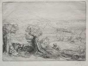 Pamięć o dolinie w Burgundii. autorstwa Alphonse Legros