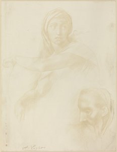 Studium Delfickiej Sybilli, Głowy Człowieka. autorstwa Alphonse Legros