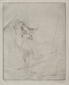Studium czytającego mężczyzny autorstwa Alphonse Legros