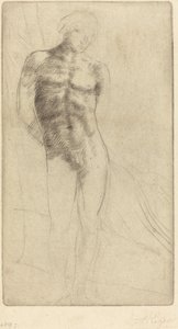 Studium nagiej postaci (Etude de figure nue) autorstwa Alphonse Legros