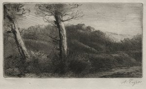 Zachód słońca. autorstwa Alphonse Legros