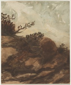 Zachód słońca nad wzgórzem autorstwa Alphonse Legros