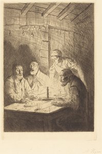 Wieczerza Ubogiej Wieczerzy w nieszczęściu. autorstwa Alphonse Legros