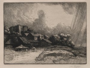 Farma opactwa. autorstwa Alphonse Legros