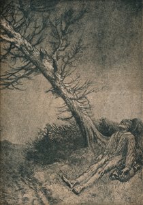 Umierający włóczęga, 1875 autorstwa Alphonse Legros