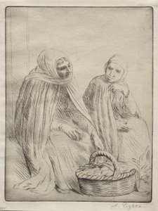 Pierwszy Talerz Handlarzy Jajkami. autorstwa Alphonse Legros