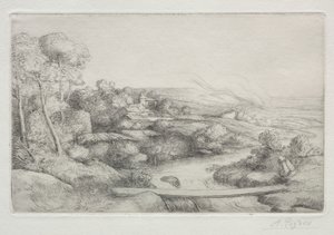 Kładka (La Passerelle) autorstwa Alphonse Legros