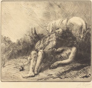 Dobry Samarytanin autorstwa Alphonse Legros