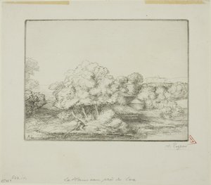 Wioska nad jeziorem autorstwa Alphonse Legros