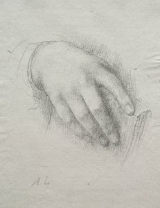 Ręka Nory E. Legrosa. autorstwa Alphonse Legros