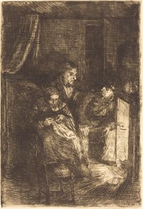 Palenisko (Le foyer) autorstwa Alphonse Legros